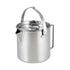 Camping Tea Kettle, PortableCoffee Pot, Outdoors Camping Pot, with Handles and with Lids for Camping Hiking Picnic Camping, Silver