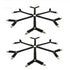 2pcs Sheet Clips,Under Mattress Bed/Fitted Sheet Fastener,Long Strap Clip Bands,6 sides with 12 black clips(Black)
