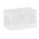 Magnetic Acrylic Case, Micro Habitat Small Tarantula Enclosure Enclosure for arboreal Tarantula Scorpion Sling Lizards Mantis Snake Gecko Jumping Spider Snail Insect Isopods (20X12X12cm  horizontal version)