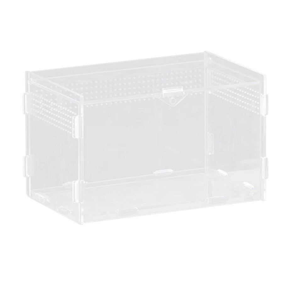 Magnetic Acrylic Case, Micro Habitat Small Tarantula Enclosure Enclosure for arboreal Tarantula Scorpion Sling Lizards Mantis Snake Gecko Jumping Spider Snail Insect Isopods (20X12X12cm  horizontal version)