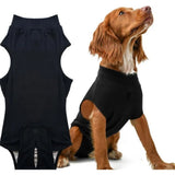 Dog postoperative rehabilitation suit, dog sterilization rehabilitation suit, dog surgical rehabilitation suit, dog abdominal wound bandage Black S