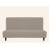 Stretch  Queen Size Couch Cover Sofa Bed Cover Furniture Protector with Elastic Bottom, Elastic waterproof milk silk armless sofa cover universal folding sofa bed cover（Shallow Mocha）