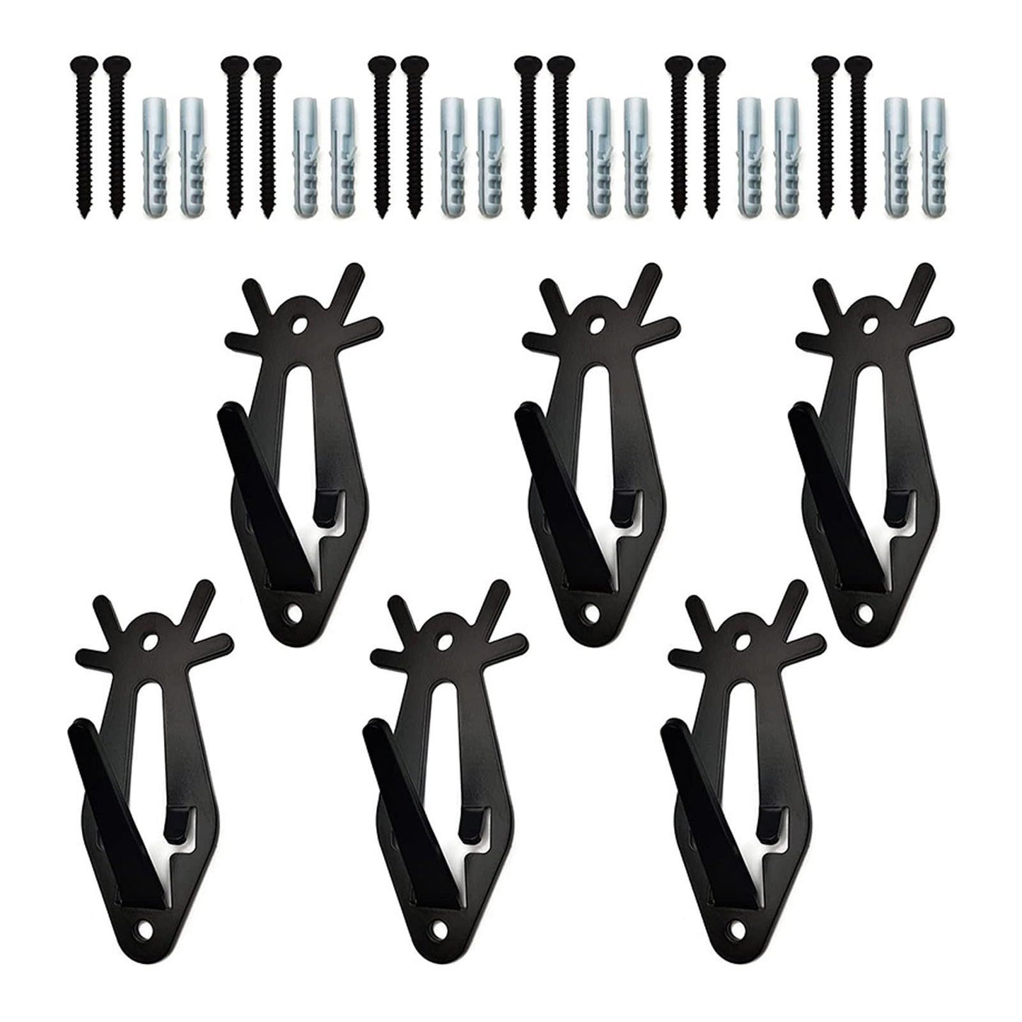 6pcs Deer head bone wall hook, used for hanging deer heads, antelopes, and other smaller animals, with a wall hook and easy installation kit for indoor and outdoor use
