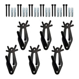 6pcs Deer head bone wall hook, used for hanging deer heads, antelopes, and other smaller animals, with a wall hook and easy installation kit for indoor and outdoor use