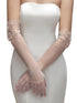 Long Pearl Wedding Gloves Tulle Bridal Gloves Sheer Long Bridal Sleeves Opera Prom Party Costumes for Women