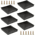 4x4 column caps (actual 3.5 "x 3.5") for wooden columns, durable powder coated fence caps for decks, terraces, and fences, weather resistant and rust resistant, 4x4 metal column caps (6-piece set)