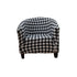 1 Piece Stretch Black/White Barrel Chair Slipcovers with Arms, Round Soft Armchair Sofa Cover Removable Couch Furniture Protector for Bar Living Room Bedroom Hotel Counter