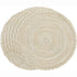 38cm Round Braided Placemats Set of 4, Washable Heat Resistant Circle Boho Place Mats for Kitchen Dining Table -（beige）