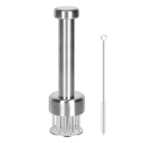 Meat Tenderizer Tool, 304 Stainless Steel, with 21 Needles & Retractable Safety Guard, for Tenderizing Beef, Turkey, Chicken, Steak, Dishwasher Safe