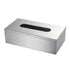 Rectangular Tissue Box Cover - Napkin Holder, Facial Tissue Storage Box - Decorative Holder for Bathroom, Bedroom, Nightstand, Office -304 Stainless Steel,（silvery）