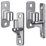 Heavy-Duty 304 Stainless Steel Gate Hinges, 2-Pack Wall Mount Gate Hardware Female & Male Hinges Pin, Non-Welding Design for Wooden Fences and Farm Gates