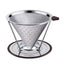 Pour Over Coffee Dripper, Reusable Stainless Pour Over Coffee Maker for (1-6Cup), Easy to Clean Paperless Pour Over Coffee Maker, Bracket type 1-6 people (honeycomb external network) (600 mesh)