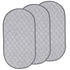 Quilted Thicker Waterproof Changing Pad Liners 3 Count Diaper pad, skin friendly bamboo cotton care pad, waterproof diaper pad, reusable diaper pad（gray oval）