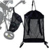 Golf Push Cart Storage Bag,Golf Cart Organizer, Backside Extension Storage Bag,Closure Push Cart Net Mesh Accessories（black 60x41cm）