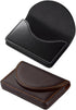 2pcs Leather Business Card Holder Walle for Men or Women Pocket Business Card Wallet Name Card Case Holder with Magnetic Shut,Black+Brown