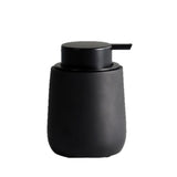 Black Lotion Dispenser - Ceramic Soap Dispenser Bathroom Refillable Liquid Hand Wash Dispenser for Bathroom Kitchen Dish Soap Dispenser with Easy-to-Press Pump