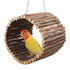 Parrot Swing Toys, Hanging Perch Stand, Natural Willow Wood Hammock, Bird Cage Accessories for Parakeets, Cockatiels, Lovebirds, Hamster, Rat（10*15cm）