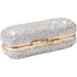 Lipstick protective case with mirror, portable sparkling cosmetics storage rack with lid storage box (gold accessory, white)