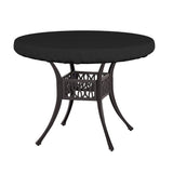 Round Tablecloth,  Waterproof Elastic Fitted Table Covers 76*10cm Tables, Wipeable Backed Plastic Table Cloths for Picnic, Camping, Outdoor - Black