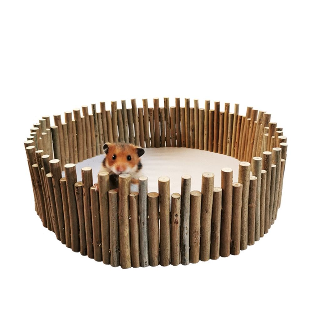 Hamster Bridge Hamster Wooden Fence Squirrel Flexible Bending Ladder Cage Toy Sandrat（30cm）