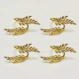 4pcs Curtain Tie Backs, Simple Elegant Leaf Curtain Tieback DIY Decorative Holdbacks Zinc Alloy Twist Drape Holder Clip for Home Office(Gold)
