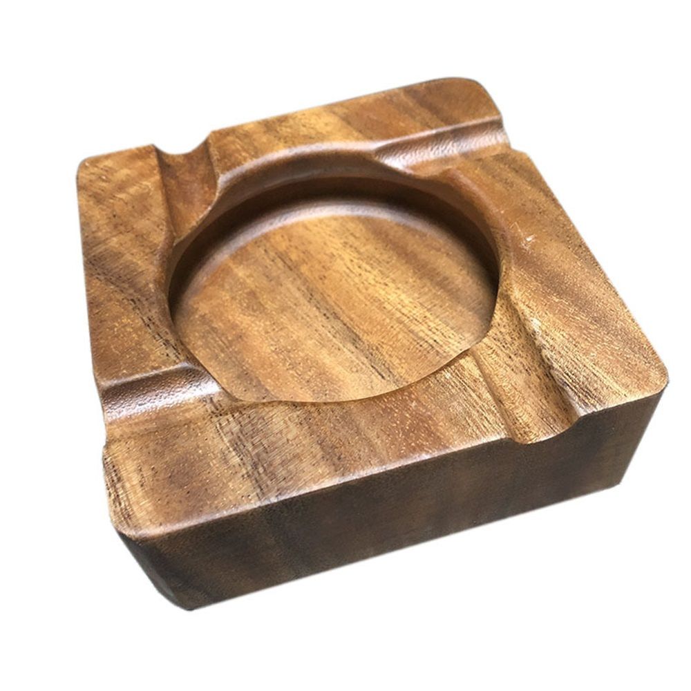 Wooden handmade ashtray | Office, home, car, outdoor ashtray | Ashtray | Decorative ashtray（13CM）