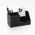 Desk Organizer Office Supplies Leather Multi-function Storage Box Pen/Pencil,Cell phone, Business Name Cards Remote Control Holder Black