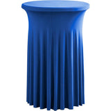 Cocktail Round Stretch  Table Cover Table Skirt High Top Tablecloth Elastic table cover(royal blue 60*110cm)