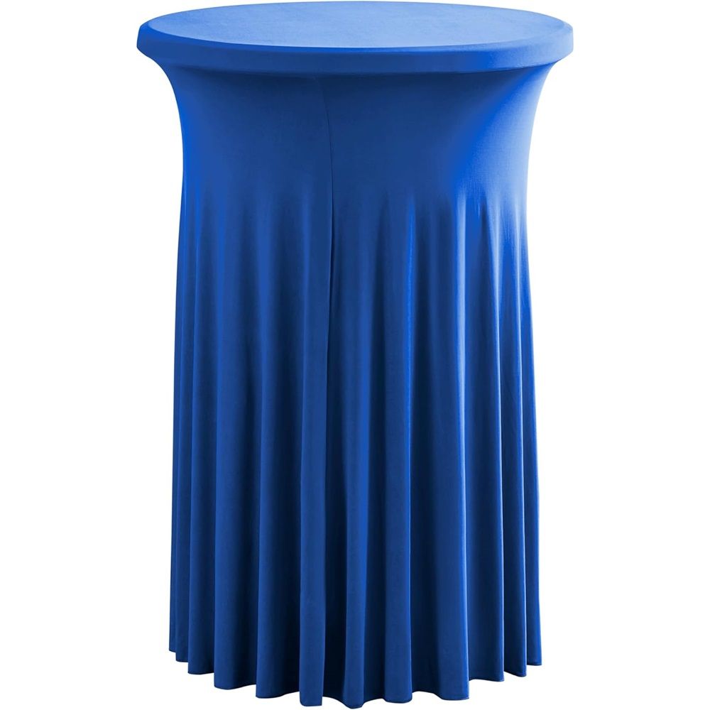 Cocktail Round Stretch  Table Cover Table Skirt High Top Tablecloth Elastic table cover(royal blue 60*110cm)