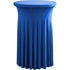 Cocktail Round Stretch  Table Cover Table Skirt High Top Tablecloth Elastic table cover(royal blue 60*110cm)