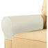 Stretch Armrest Covers for Chairs and Sofas Couch Arm Covers for Sofa, PU Armrest Covers Anti-Slip Furniture Protector Washable Armchair Slipcovers for Recliner 2pcs(White)