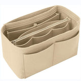 Purse Organizer Insert,  Wallet storage bag inserted into handbag storage bag, （beige22*11*13cm）
