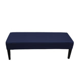 Dining Room Bench Covers - Stretch polyester Upholstered Seat Cushion Slipcovers for Kitchen Bench Seat Protector (Navy)