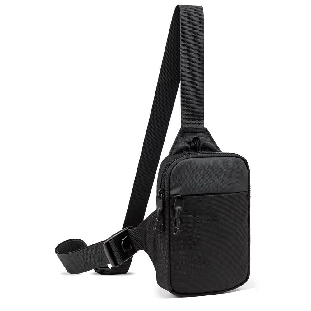 Mini Sling Bag for Men Women, Small Crossbody Casual Utility Chest Phone Bag for Travel Workout（Black）