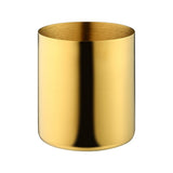 Desk Organizer Pen & Pencil Holder -, Gold Stainless Steel - Desk Supply Organizer with Gold Pen Cup, Makeup Brush Cup & Vanity Brush Holder