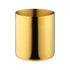 Desk Organizer Pen & Pencil Holder -, Gold Stainless Steel - Desk Supply Organizer with Gold Pen Cup, Makeup Brush Cup & Vanity Brush Holder