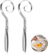 2pcs Integrated stainless steel and flour mixer, kitchen adhesive powder and dough do not mix, manual mixer worker（silvery）