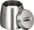 Smokeless Ashtray with Lid for Cigarettes Indoors,Large Ashtrays Windproof/Rainproof,Stainless Steel Cover Ashtray for Patio Outside Home Table Decor（Silver Small Size）