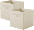 Storage Bins, Foldable Fabric Storage Cubes And Cloth Storage Organizer Drawer For Closet And Toys Storage, 2 Pack (Beige)