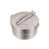 Stainless Steel Cook Pot with Lid and Folding Handle - 1.5L Large Capacity Bento Pot for Camping and Hiking