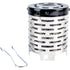 Portable Camping Heater Stove, Stainless Steel Mini Tent Heater with High Efficiency Heating & Rapid Setup Design for Outdoor Use, Compact Folding Sto（ Black）