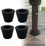 Patio Umbrella Cone Wedge Spacer for Table Hole, Outdoor Parasol Anti-Rock Stand Base, Fits Diameter 1-1/2" Pole (4pcs)rubber version