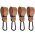 Baby Stroller Hooks Bag Hooks for Hanging Diaper Bags Multipurpose Hooks for Grocery Shopping Bags Premium Vegan Leather Pram Straps 4 Pcs (Brown)