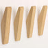 4 Pack Wood Wall Hooks Natural Wooden Coat Hooks Hat Hooks No Damage for Hanging Towels Clothes Adhesive Modern Home Decorative Gift