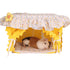 Dutch Pig Tunnel House Hamster Avoidance House Manufacturer Direct Sales Four Seasons Tassel Dutch Pig Nest (Yellow small）
