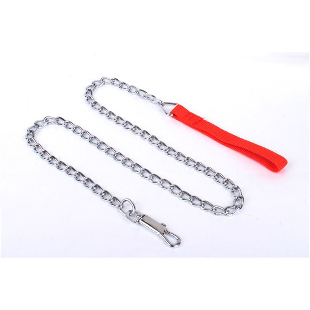 2pcs Metal Dog Chain, Dog Tie Out Cable, Dog Runner for Yard, Dog Cable for Camping Hiking Running Parks(Red 2.0mm*120cm)