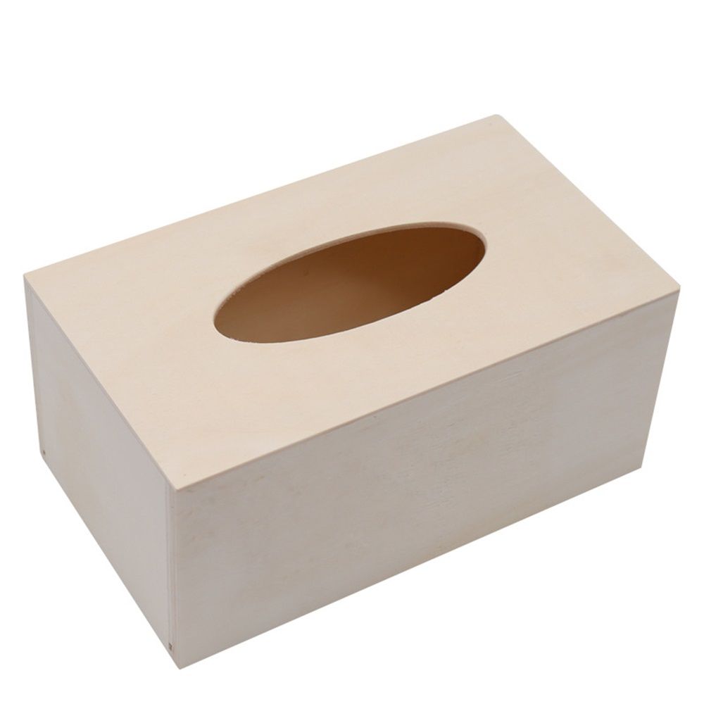 Tissue Box Cover Rectangle, Wood Tissue Box Holder, Wooden Facial Paper Holder for Bathroom, Bedroom, Dinner Table, Office