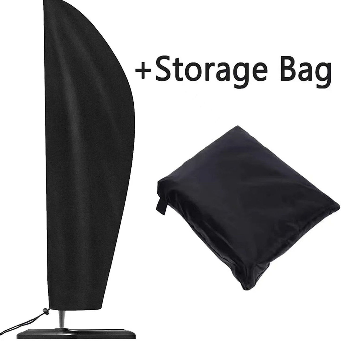 Patio Cantilever Umbrella Covers for Outdoor: Waterproof Offset Umbrella Cover Banana Style , Black Suitable for 265cm umbrella