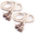 Farmhouse Beads Wood Bead Garland with Tassels Rustic Country Decor Boho Beads Big Wall Hanging Decor (2 Pack)