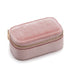 Mini Jewelry Travel Case, Velvet Small Travel Jewelry Box, Portable Jewelry Travel Organizer Box for Rings Earrings Necklaces （Pink）